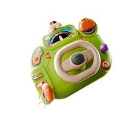 Fenteer Volante de Juguete para Cochecito, Simulador de Conducción con Efectos Sonoros para Niños Mayores, Verde