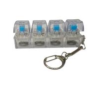 Fentency Probador de teclas de juguete de 4 teclas con luces LED, clics de teclado para aliviar el estrés y mejorar el enfoque, juguete de decoración de escritorio
