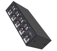 Fentency Studio - Conmutador estéreo para RCA, puerto de metal de 3,5 mm, 8