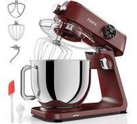 Fentic Batidora Amasadora 1800W, Con Bol 7L para Hornear, Mixer con Alloggiamento in Alluminio, Con Batidor, Gancho Amasador y Gancho para Mezclar - Incluye y Accesorios Adicionales