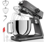 Fentic Batidora Amasadora 1800W, Con Bol 7L para Hornear, Mixer con Alloggiamento in Alluminio, Con Batidor, Gancho Amasador y Gancho para Mezclar - Incluye y Accesorios Adicionales