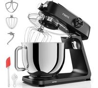 Fentic Batidora Amasadora 1800W, Con Bol 7L para Hornear, Mixer con Alloggiamento in Alluminio, Con Batidor, Gancho Amasador y Gancho para Mezclar - Incluye y Accesorios Adicionales