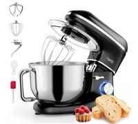 Fentic Batidora Amasadora - 2000W - Con Bol 6.2L para Hornear - Amasadora Reposteria Con Batidor, gancho amasador y gancho para mezclar - Incluye y accesorios adicionales - Negro