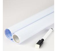 FENTIS Papel Adhesivo Blanco Rollo de Papel Adhesivo Película Autoadhesiva para Pizarra Pegatina de Pared Borrado en Seco Ideal para Niños Bricolaje Aula Oficina Casa 60x300cm