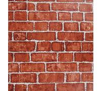 FENTIS Papel de Pared Adhesivo Decorativo Removible Pegatina de Pared de Ladrillo Estilo Retro Rollo de Papel Mural Apto Para Decoraciones de Vivienda Alquilada 44x1000cm