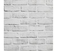 FENTIS Papel de Pared Efecto Ladrillo Gris Claro Autoadhesivo Papel de Contacto Papel de Contacto Pelar y Pegar en la Parte Posterior Para Decorar la Cocina 44,5x500cm