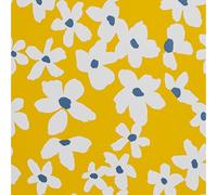 FENTIS Papel pintado autoadhesivo amarillo, lámina de vinilo con diseño de flores, papel de contacto, rollo para dormitorio, muebles de salón, 44,5 x 500 cm