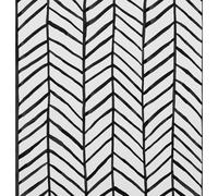 FENTIS Papel Pintado Geométrico Negro Blanco Rayas de Espiga Papel de Contacto Impermeable Autoadhesivo Vinilo Adhesivo de Pared para Sala de Estar Dormitorio Baño Cocina 44,5x500cm