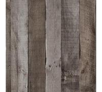 FENTIS Papel Pintado Rústico de Madera Gris y Marrón Papel de Contacto Autoadhesivo Película de Vinilo de Plástico Extraíble Impermeable Rollo para Dormitorio Baño Sala de Estar 44,5x500cm