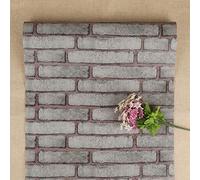 FENTIS Removible Papel de Pared Adhesivo Papel de Pared Decorativo Pegatina de Pared de Ladrillo Estilo Retro Rollo de Papel Mural Apto Para Decoraciones de Vivienda Alquilada 44x500cm