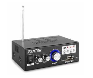 Fenton AV360BT Mini Amplificador Bluetooth USB FM MP3 | Bluetooth, USB, SD y radio FM, formato compacto, perfecto para pequeños sistemas de sonido y uso doméstico