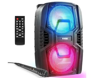 Fenton FT208LED Altavoz Party Bluetooth 2x8 500W | Bluetooth integrado, alimentación por red, perfecto para fiestas y eventos, iluminación LED y reproducción USB