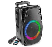 Fenton FT8LED - Altavoz portátil con batería y LED Integrados, Potencia 300 W, tecnología Bluetooth 5.0, Reproductor MP3 Integrado y micrófono Incluido