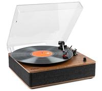 Fenton RP161 - Tocadiscos con Bluetooth Acabado Nogal 3 velocidades estéreo | Bluetooth incorporado, 3 velocidades, altavoces integrados, sonido estéreo, para digitalizar tu colección de discos