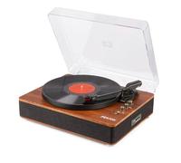 Fenton RP162D - Tocadiscos con Bluetooth y USB Acabado marrón Oscuro Retro