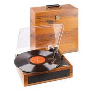 Fenton RP170D - Tocadiscos con Bluetooth Acabado marrón 3 velocidades Retro | Bluetooth y salida RCA incorporados, grabación a MP3 y salida de auriculares, óptimo, para amantes del sonido analógico