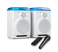 Fenton Track 2.0 Altavoz karaoke Bluetooth 120W con micrófono | Control de graves, agudos y Echo, entradas óptica y coaxial, iluminación LED