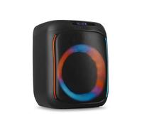 Fenton Track160 - Altavoz Bluetooth portátil 100W con batería Recargable, Luces LED, USB, microSD, Doble Entrada micrófono, Altavoz portátil Potente Karaoke Machine Compatible, Color Negro