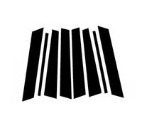 FENVY Moldura De Pilar De Ventana De Puerta para BMW X5 E53 2000 2001 2002 2003 2004 2005 2006 8PCS,Puerta De Coche Ventana Pilar Poste Cubierta BC Columna Etiqueta,A-Bright Black Style