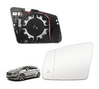 FENVY Retrovisor Espejo Cristal Calefactado para Mercedes Benz W176 W246 W204 C207,Cristal de Retrovisor Exterior Calefaccionado con Placa Trasera,A-Left