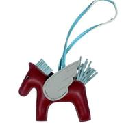 FENXIXIONE 2025 Lindo Encanto del bolso de las mujeres, Hecho a mano Caballo Mosca Llaveros de cuero, Monedero Charms, Accesorios de coche (Color camello)