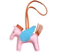 FENXIXIONE 2025 Lindo Encanto del bolso de las mujeres, Hecho a mano Caballo Mosca Llaveros de cuero, Monedero Charms, Accesorios de coche (Rosa)