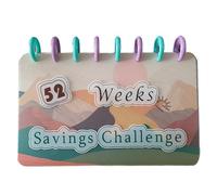 Fenytay Carpeta de presupuesto,Organizador de Efectivo para Agenda de Libros y presupuesto, desafío de Ahorro de 52 semanas - Organizador de Dinero Impermeable portátil Reutilizable para presupuestar