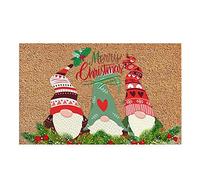Fenytay Felpudo Navidad Casa, Alfombra Navidad, Smutsfångare Dörrmatta För Inomhus Och Utomhus, 40x60cm Tecknad Mönster Texto Juldörrmatta,alfombras Navideñas De Gnomo Antideslizante Y Lavable