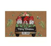 Fenytay Felpudo Navidad Casa, Alfombra Navidad, Smutsfångare Dörrmatta För Inomhus Och Utomhus, 40x60cm Tecknad Mönster Texto Juldörrmatta,alfombras Navideñas De Gnomo Antideslizante Y Lavable