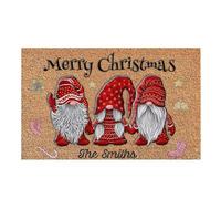 Fenytay Felpudo Navidad Casa, Alfombra Navidad, Smutsfångare Dörrmatta För Inomhus Och Utomhus, 40x60cm Tecknad Mönster Texto Juldörrmatta,alfombras Navideñas De Gnomo Antideslizante Y Lavable