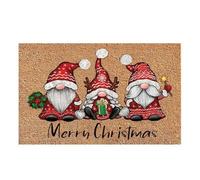 Fenytay Felpudo Navidad Casa, Alfombra Navidad, Smutsfångare Dörrmatta För Inomhus Och Utomhus, 40x60cm Tecknad Mönster Texto Juldörrmatta,alfombras Navideñas De Gnomo Antideslizante Y Lavable