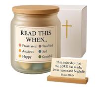 Fenytay Tarro Inspirador De Frases Bíblicas | Frasco de Emociones de la Biblia | Cesta de Escrituras Inspiradoras para Oraciones Diarias Regalo Hogar Trabajo Bautismo Comunión Pastor Madrina