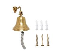 Fenzo Last Order - Campana tradicional de latón para colgar en la pared con cuerda duradera, sonido fuerte, para trineo, casa de juegos, barco, bar en casa, pub (3 pulgadas)