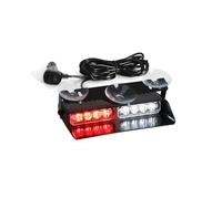 Feoosvx Faro Antiniebla Delantero Barra De Luz Estroboscópica LED Coche Emergencia Advertencia Parabrisas 8 Rojo Azul Ámbar Blanco(Red White)