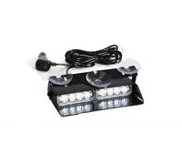 Feoosvx Faro Antiniebla Delantero Barra De Luz Estroboscópica LED Coche Emergencia Advertencia Parabrisas 8 Rojo Azul Ámbar Blanco(Blanco)