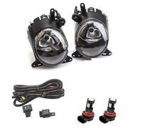 Feoosvx Faro Antiniebla Delantero Para Mitsubishi Para Lancer Para Lancer-ex LED Halógeno Cubierta Parrilla Bisel Marcos Arnés Interruptor Kit Faros Antiniebla(Led fog and wires)