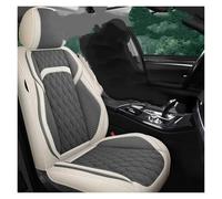 Feoosvx Funda Asiento para Toyota para RAV4 para Avensis T25 T27 para Yaris para Auris para Aqua para Prius 20 30 para Camry 40 50 Funda Asiento Coche(Beige Grey Front)