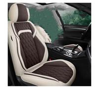 Feoosvx Funda Asiento para Toyota para RAV4 para Avensis T25 T27 para Yaris para Auris para Aqua para Prius 20 30 para Camry 40 50 Funda Asiento Coche(Beige Coffee Front)