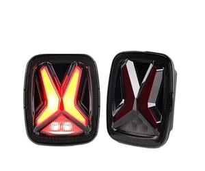 Feoosvx Luces Traseras Para Jeep Para Wrangler CJ TJ YJ Luz Marcha Atrás Freno Ahumado Luz Circulación Diurna Conjunto Luces Coche Lámpara Trasera Led Pilotos Traseros(EU version)