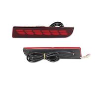 Feoosvx Luz Antiniebla Trasera Coche para Mitsubishi para Lancer para EVO para Evolution para Outlander Sport RVR Luces Reflectoras Parachoques LED con Señal Giro Dinámica(Red Lens D)