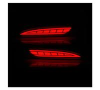 Feoosvx Luz Trasera Para Mazda CX5 Para CX-5 22 23 Luces Reflectoras Parachoques Trasero LED Advertencia Freno Automático Lámparas Señal Giro Dinámicas Faro Trasero(Red B)