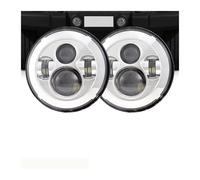 Feoosvx Montaje De Faros Para Lada Para Niva Para Urban 4X4 Conjunto Faros Delanteros LED 7 Pulgadas, Accesorios Para Automóvil, 2 Faros Delanteros LED Halo 7 Pulgadas(4LED Half halo)