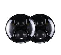 Feoosvx Montaje De Faros Para Lada Para Niva Para Urban 4X4 Conjunto Faros Delanteros LED 7 Pulgadas, Accesorios Para Automóvil, 2 Faros Delanteros LED Halo 7 Pulgadas(6LED Half halo)