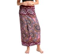 FEOYA 2025 Ropa Boho Mujer Falda Cruzada Vestido Falda de Verano con Ranura Vestido Hippie Largo, rojo, Talla única