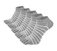 FEOYA Calcetines de 5 Dedos Para Mujer Deportes de Algodón Transpirablle 5 pares de Calcetines Cortos Sport Running Yoga Fitness