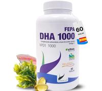 FEPA DHA 1000 - 60 Perlas - Perlas Entéricas con Ácidos Grasos Omega-3 de Alta Pureza - Complemento Alimenticio Natural - Apoya Función Cerebral, Cognitiva y Visual Normal - Fepadiet