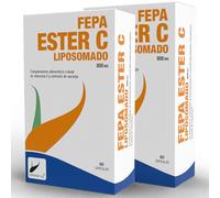 FEPA-ESTER C LIPOSOMADA | Suplemento Alimenticio Vitamina C | Potente Antioxidante | Refuerza Defensas Naturales | Combate Resfriados | 120 cápsulas | Sin Gluten y Sin Lactosa