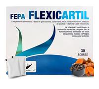 FEPA Flexicartil Glucosamina, Condroitina y MSM - 30 Sobres con Ácido Hialurónico y Extractos Vegetales - Complemento Alimenticio para Bienestar Articular - Fácil de Tomar - Fepadiet