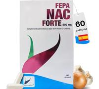 FEPA NAC FORTE - NAC 600 mg 60 Cápsulas (N-Acetil L-Cisteína) - Suplemento Alimenticio Antioxidante - Contribuye al Funcionamiento Normal del Sistema Inmunitario y al Equilibrio Celular - Fepadiet