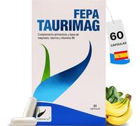 FEPA Taurimag Magnesio, Taurina y Vitamina B6 - 60 Cápsulas - Complementos Alimenticios - Funcionamiento Normal de los Músculos y el Sistema Nervioso - Ayuda al Cansancio y la Fatiga - Fepadiet